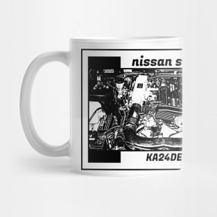 NISSAN SILVIA S14 KOUKI Black 'N White 5 (Black Version) Mug
